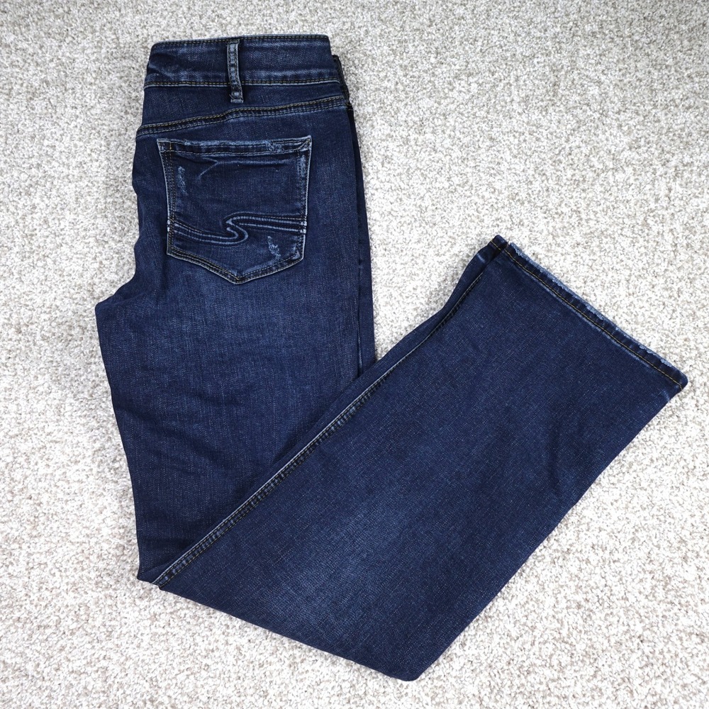 Women's Dark Blue Bootcut Leg Jeans